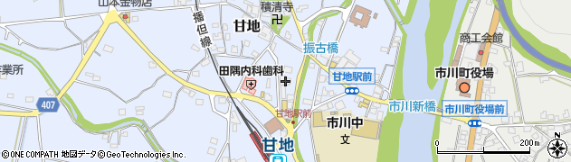 兵庫県神崎郡市川町甘地811周辺の地図