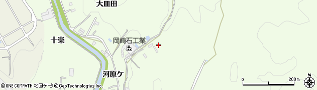 愛知県岡崎市滝町（名越）周辺の地図