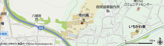 市川高等学校温水プール周辺の地図