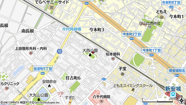 〒446-0072 愛知県安城市住吉町の地図