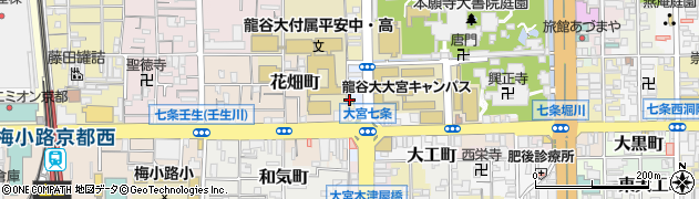 京都府京都市下京区御器屋町周辺の地図