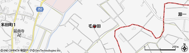 愛知県大府市吉田町（毛分田）周辺の地図