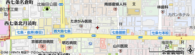 京都府京都市下京区西七条中野町周辺の地図