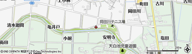 愛知県知多郡東浦町森岡亀井戸周辺の地図