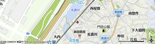 愛知県知多市新知西屋敷59周辺の地図