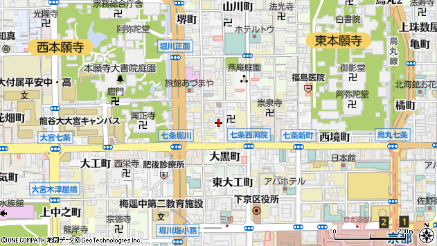 〒600-8222 京都府京都市下京区文覚町の地図
