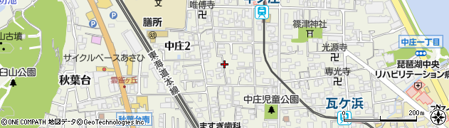 滋賀県大津市中庄周辺の地図