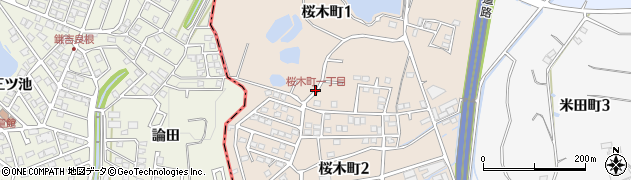 桜木町一丁目周辺の地図