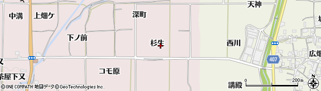 京都府亀岡市曽我部町法貴杉生周辺の地図