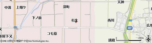 京都府亀岡市曽我部町法貴（杉生）周辺の地図