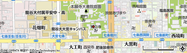 京都府京都市下京区花園町周辺の地図