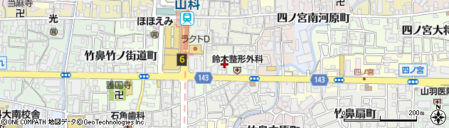山科駅付近駐車場周辺の地図