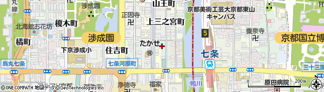 京都府京都市下京区下三之宮町周辺の地図