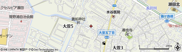 滋賀県大津市大萱周辺の地図