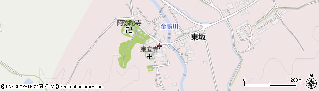 東坂周辺の地図