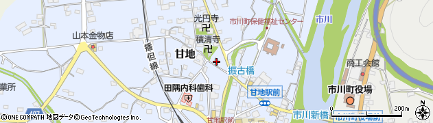 兵庫県神崎郡市川町甘地342周辺の地図