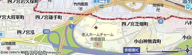 京都府京都市山科区四ノ宮奈良野町周辺の地図