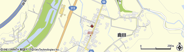 落合鹿田郵便局周辺の地図