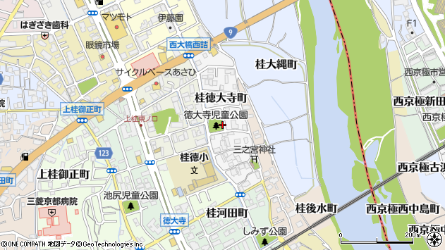 〒615-8018 京都府京都市西京区桂徳大寺町の地図