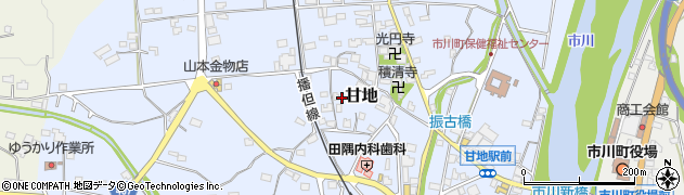 兵庫県神崎郡市川町甘地713周辺の地図