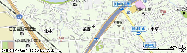 愛知県知立市新林町（茶野）周辺の地図