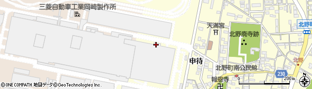 愛知県岡崎市北野町（地頭）周辺の地図