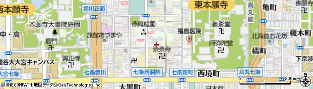 京都府京都市下京区井筒町648周辺の地図