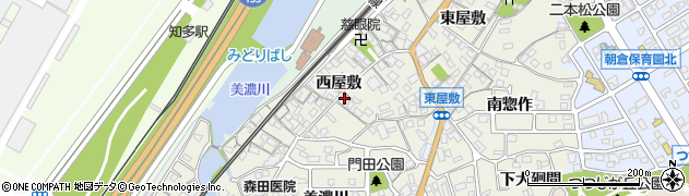 愛知県知多市新知西屋敷周辺の地図