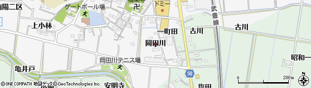 愛知県東浦町（知多郡）森岡（岡田川）周辺の地図