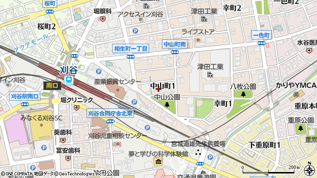 〒448-0026 愛知県刈谷市中山町の地図