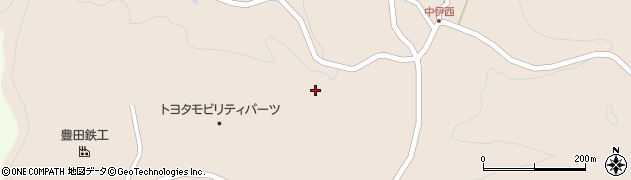 愛知県岡崎市中伊西町（沢尻）周辺の地図