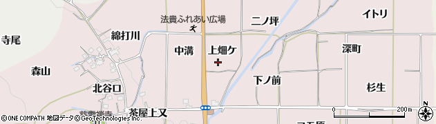 京都府亀岡市曽我部町法貴（上畑ケ）周辺の地図