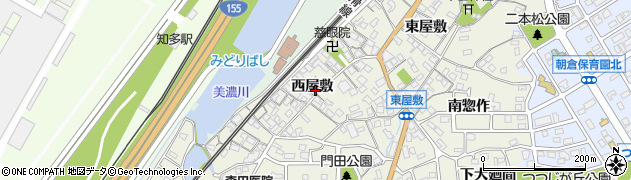愛知県知多市新知西屋敷34周辺の地図