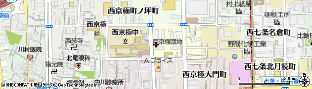 京都府京都市右京区西京極三反田町周辺の地図