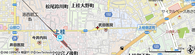 京都府京都市西京区上桂西居町周辺の地図