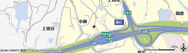 京都府亀岡市篠町篠（小柳）周辺の地図