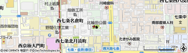 京都府京都市下京区西七条比輪田町周辺の地図
