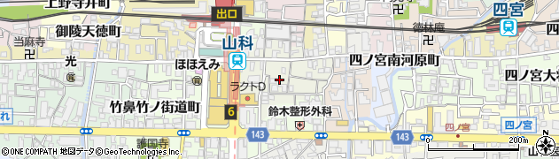 京都市交通局　地下鉄山科駅周辺の地図