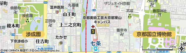 京都府京都市東山区上堀詰町周辺の地図