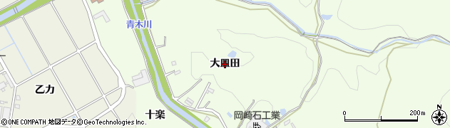 愛知県岡崎市滝町（大皿田）周辺の地図