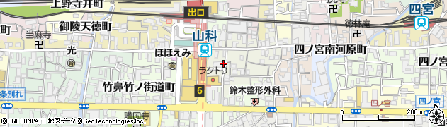 京都府京都市山科区安朱南屋敷町周辺の地図