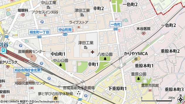 〒448-0025 愛知県刈谷市幸町の地図