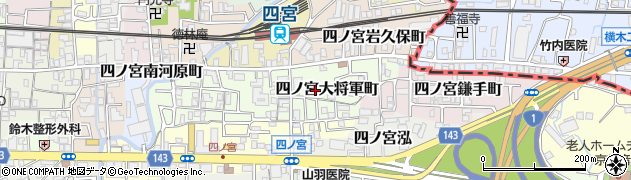 京都府京都市山科区四ノ宮大将軍町周辺の地図