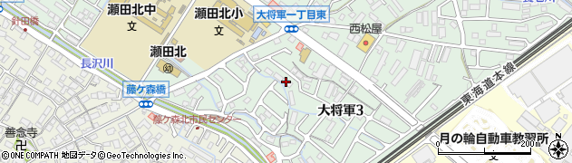 滋賀県大津市大将軍3丁目周辺の地図