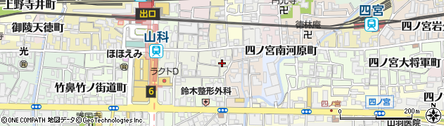 京都府京都市山科区安朱南屋敷町3周辺の地図