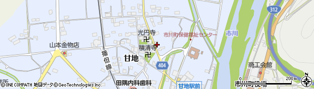 兵庫県神崎郡市川町甘地386周辺の地図