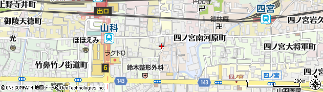 京都府京都市山科区安朱南屋敷町2周辺の地図
