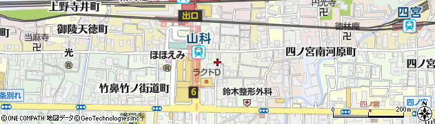 京都府京都市山科区安朱南屋敷町19周辺の地図