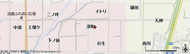 京都府亀岡市曽我部町法貴（深町）周辺の地図