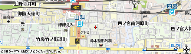京都府京都市山科区安朱南屋敷町13周辺の地図